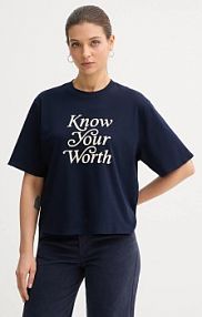 T-shirt United Colors of Benetton  granatowy damski 3DCJD10B9