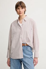 Koszula Tommy Hilfiger  bordowy damska WW0WW45612