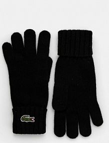 Rękawiczki Lacoste  czarne damskie RV0452