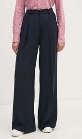 Spodnie eleganckie Lauren Ralph Lauren  granatowe damskie 200908891