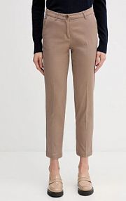 Spodnie eleganckie Sisley  brązowe damskie 48M855BK7