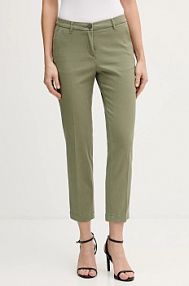 Spodnie eleganckie Sisley  zielone damskie 48M855BK7