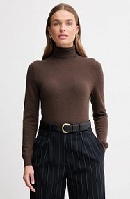 Sweter United Colors of Benetton  brązowy damski 1002D2348