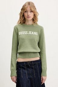 Sweter Guess Jeans  zielony damski W4BR10.Z3HM1