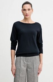 Sweter Sisley  granatowy damski 11BAM1A48