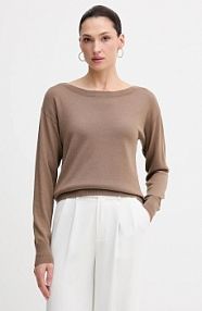 Sweter Sisley  brązowy damski 11BAM1A48