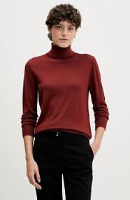 Sweter Sisley  czerwony damski 11BAM201C