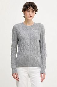 Sweter Tommy Hilfiger  szary damski WW0WW43586