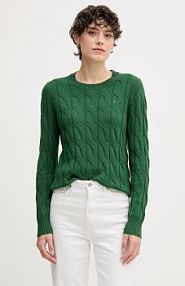 Sweter Tommy Hilfiger  zielony damski WW0WW43586