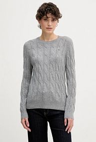 Sweter Tommy Hilfiger  szary damski WW0WW43586