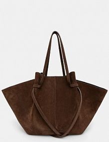 Torebka shopperka Yuzefi  brązowa YUZAW23.HB.LM