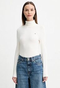 Longsleeve Tommy Hilfiger  beżowy damski WW0WW39826