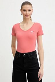 T-shirt Guess  różowy damski W2YI45.J1314