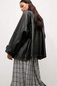 Kurtka skórzana Answear.LAB  czarna damska WA25-KPD110