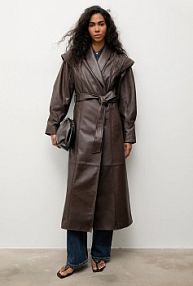 Płaszcz Answear.LAB  brązowy damski WA25-MKD045