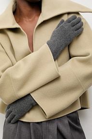 Rękawiczki Answear.LAB  szare damskie WA25-RED029