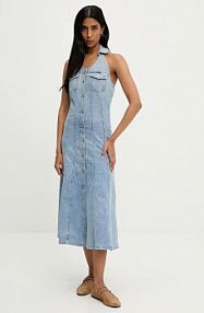 Sukienka jeansowa Answear.LAB  niebieska N2636.hak