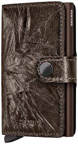 Portfel Secrid  brązowy damski MCr.Gold