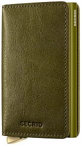 Portfel Secrid  zielony damski SBc.Basco