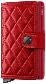 Portfel Secrid  czerwony damski MEd.Emboss.Di