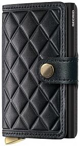 Portfel Secrid  czarny damski MEd.Emboss.Di