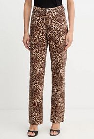 Jeansy Silvian Heach  brązowe damskie GPA25423JE