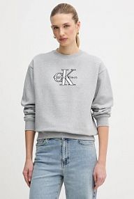 Bluza przez głowę Calvin Klein Jeans  szara LV047E825G