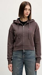 Bluza rozpinana Tommy Jeans  brązowa damska DW0DW21976