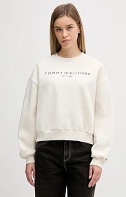 Bluza przez głowę Tommy Hilfiger  beżowa WW0WW47831