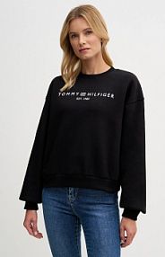 Bluza przez głowę Tommy Hilfiger  czarna WW0WW47831