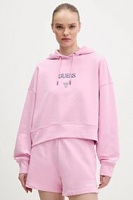 Bluza przez głowę Guess Jeans  różowa W6RQ00.K68I4