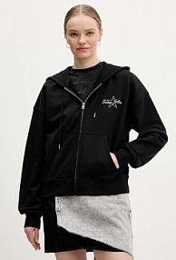 Bluza rozpinana Guess Jeans  czarna damska W6RQ06.K68I4