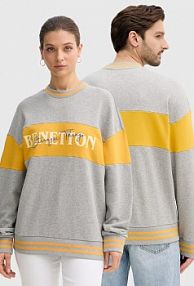 Bluza przez głowę United Colors of Benetton  szara 342ZU10BA