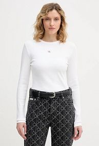 Longsleeve Calvin Klein Jeans  biały damski LV047E205G