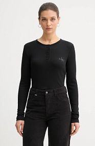 Longsleeve Calvin Klein Jeans  czarny damski LV047E201G
