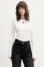 Longsleeve Tommy Jeans  biały damski DW0DW21839