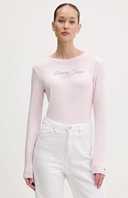 Longsleeve Tommy Jeans  różowy damski DW0DW21844