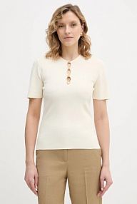 T-shirt Karl Lagerfeld  beżowy damski B1W18014