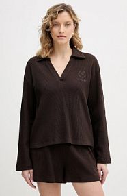 Longsleeve Karl Lagerfeld  brązowy damski B1W44005