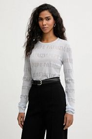 Sweter PATRIZIA PEPE  niebieski damski 8K0354.K303