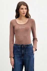 Longsleeve Guess Jeans  brązowy damski W6RP24.KA0H1