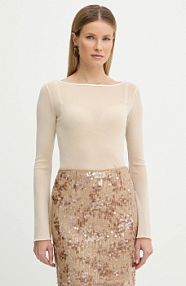 Longsleeve Fracomina  beżowy damski FR26ST3042J48