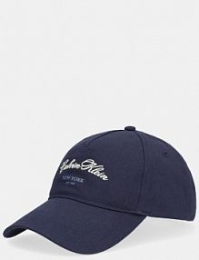 Czapka z daszkiem Calvin Klein  granatowa damska LV04F5085G