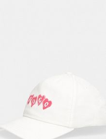 Czapka z daszkiem HUGO  beżowa damska 50557038