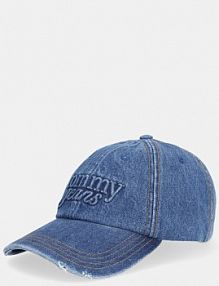 Czapka z daszkiem Tommy Jeans  niebieska damska AW0AW18094