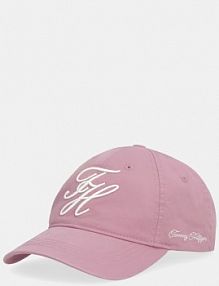 Czapka z daszkiem Tommy Hilfiger  różowa damska AW0AW18221