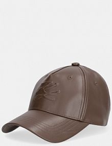 Czapka z daszkiem Karl Lagerfeld  brązowa damska B1W33002