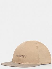 Czapka z daszkiem Twinset  beżowa damska 261TA4391
