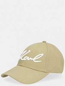 Czapka z daszkiem Karl Lagerfeld  zielona damska B1W33009