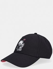 Czapka z daszkiem Karl Lagerfeld  czarna damska B1W33096